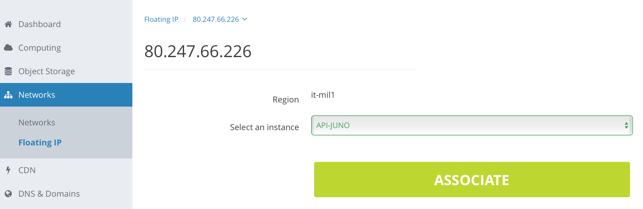 How to manage your Floating IPs Enter Cloud Suite Guides