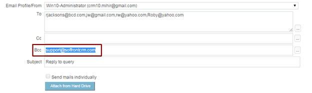 Email drop box feature Soffront Enterprise Help