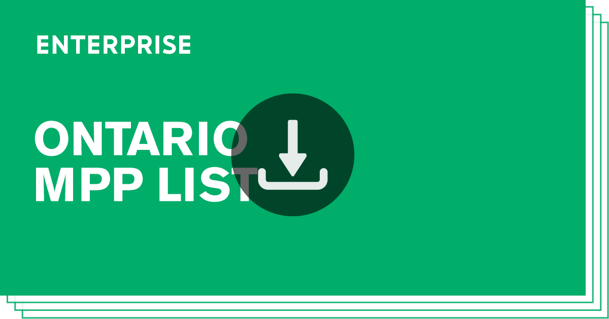 Ontario MPP List Enterprise Canada