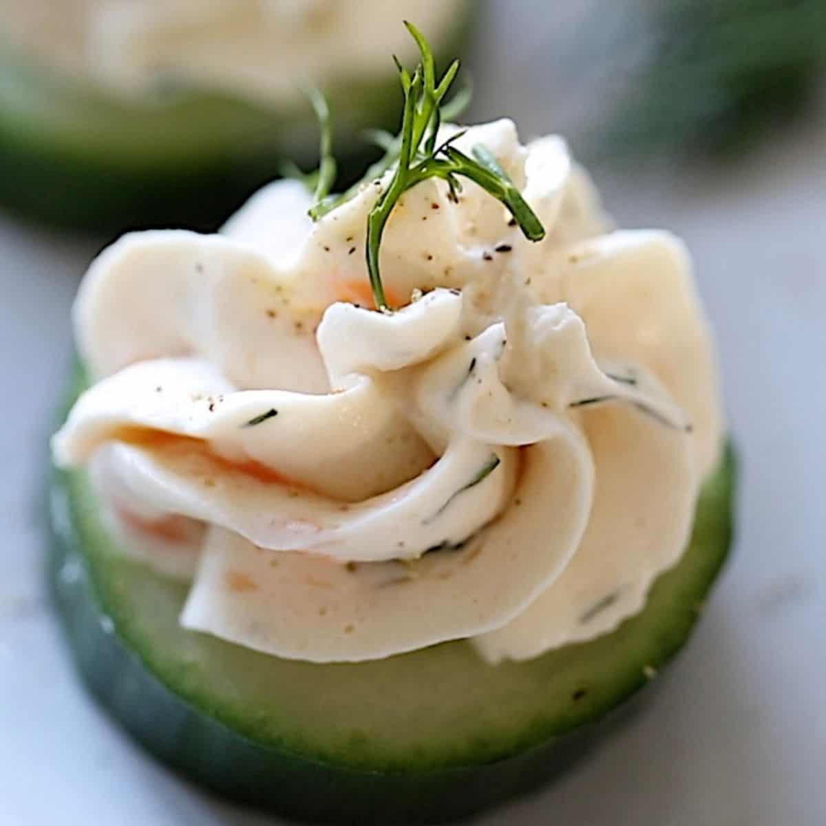 Salmon Mousse on Cucumber Recipe Entertaining with Beth