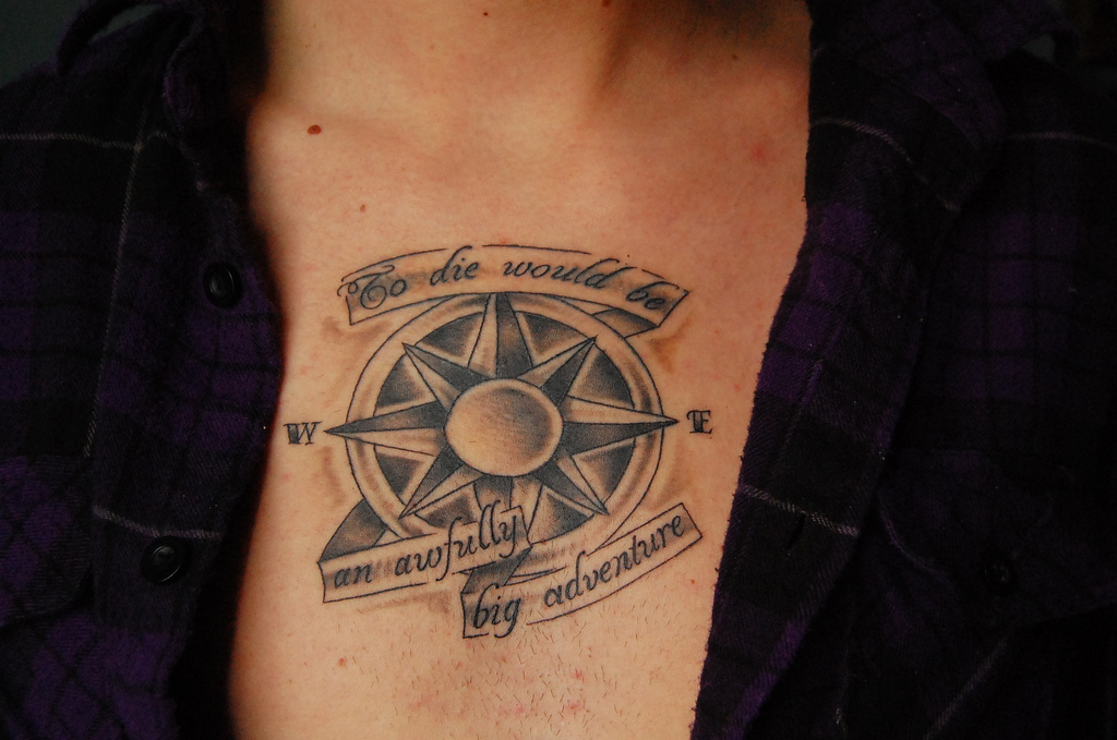 30+ Stunning Compass Tattoo Designs EntertainmentMesh