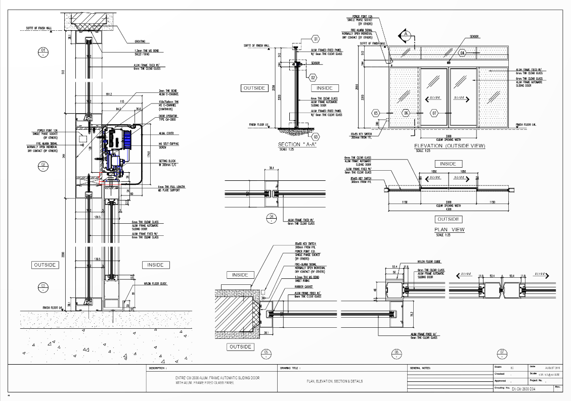 CM2600 Heavy Duty Slider Entré Automatics Pte Ltd