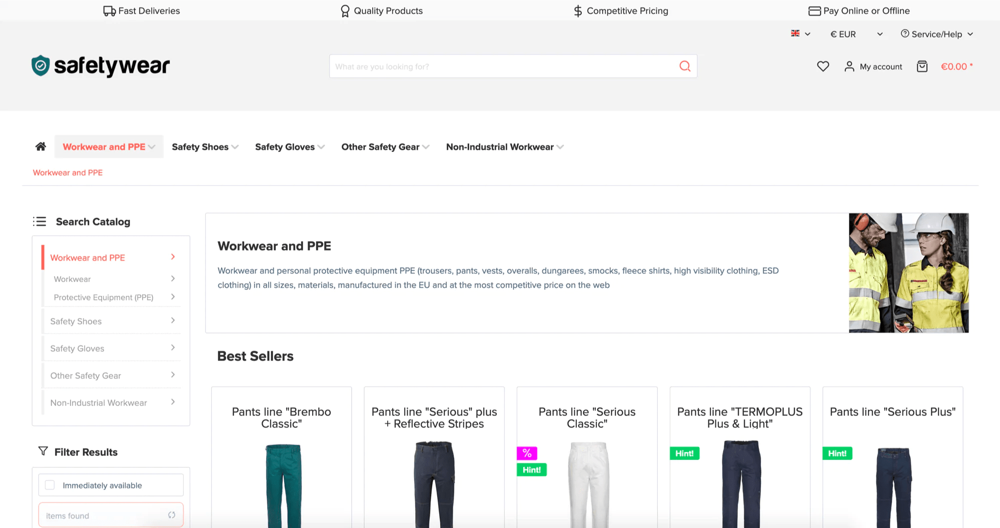 Sito Commercio Elettronico Envestis services