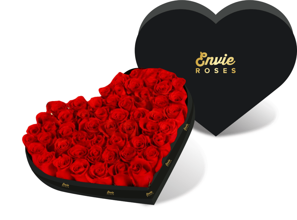 Valentines Day Luxury Roses Heart Delivered UK Nationwide