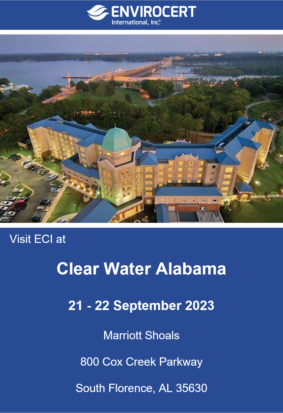 Please Join ECI at Clear Water Alabama EnviroCert International, Inc.