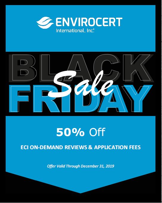 Black Friday Sale 2019 EnviroCert International, Inc.