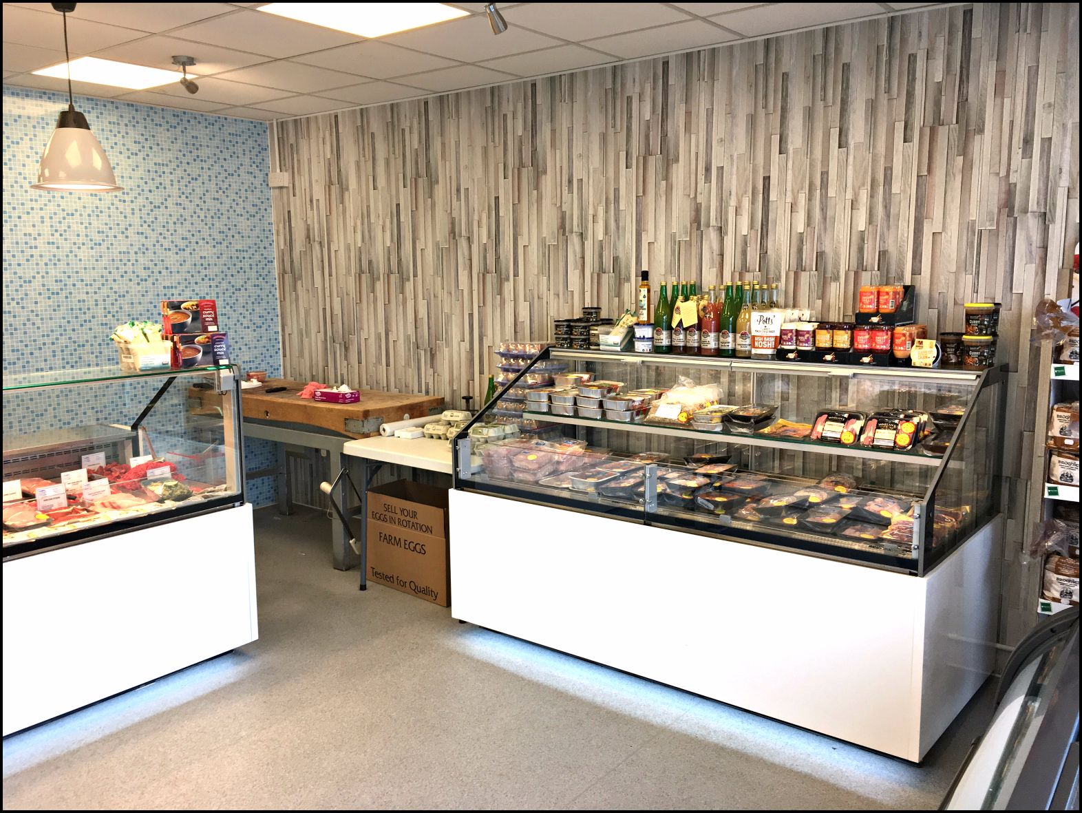 Butcher Shop PVC wall Panels. Enviroclad Hygienic PVC cladding, panels, sheets, Decorative Pvc