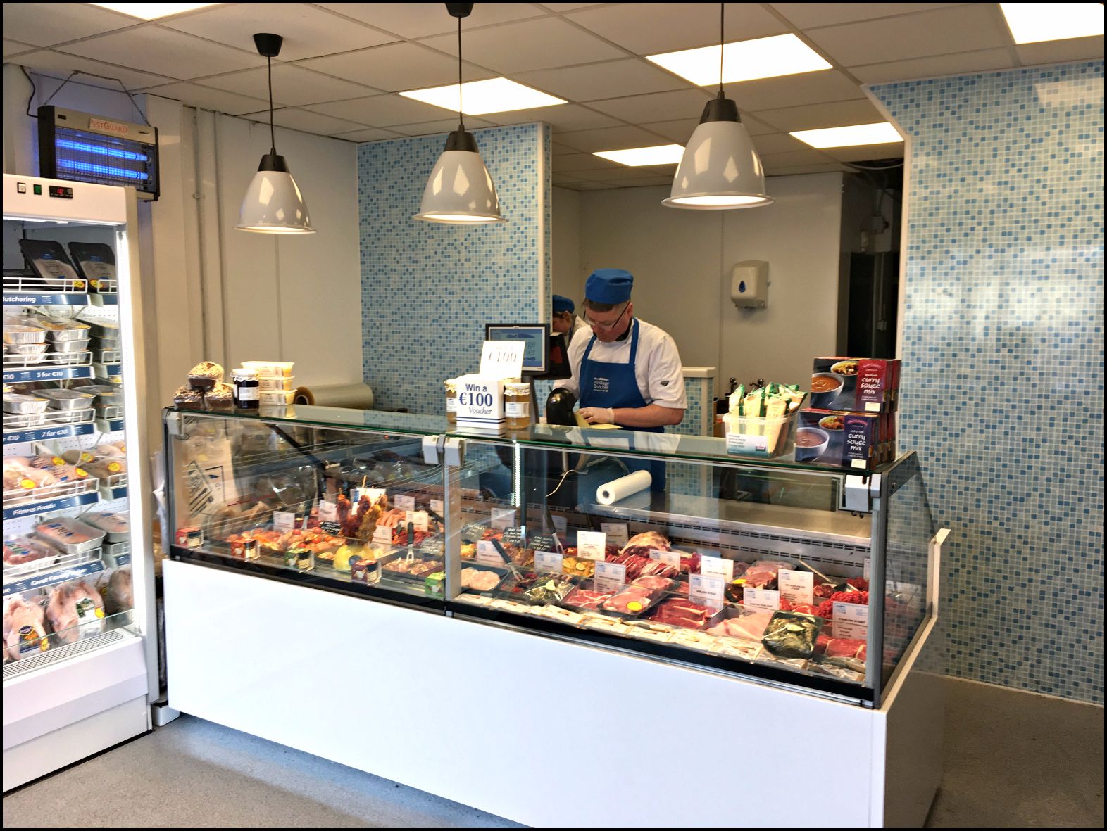 Butcher Shop PVC wall Panels. Enviroclad Hygienic PVC cladding, panels, sheets, Decorative Pvc