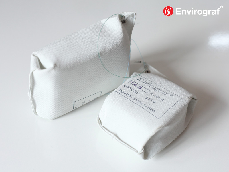 Intumescent fire and smoke stop pillow Envirograf