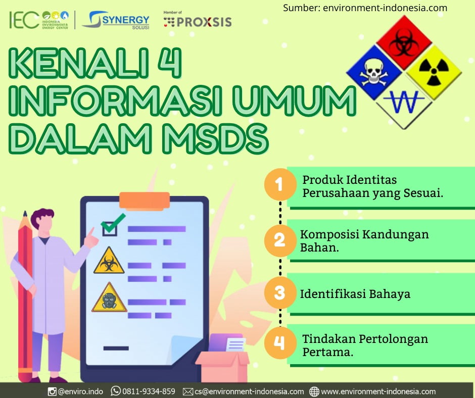 Kenali 4 Informasi Umum dalam MSDS - Indonesia Environment & Energy Center