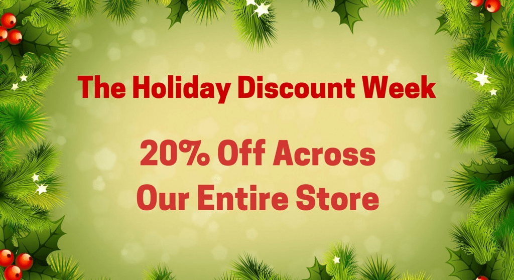 20 Off across Our Entire Store on This Holiday Discount Week