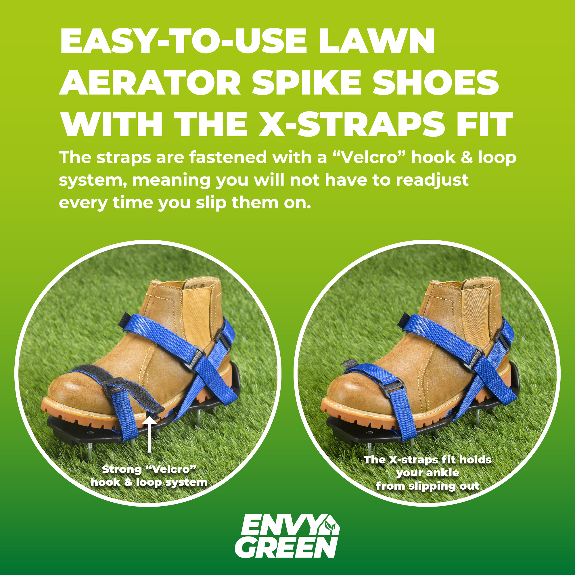 Lawn Aerator Shoes envy green
