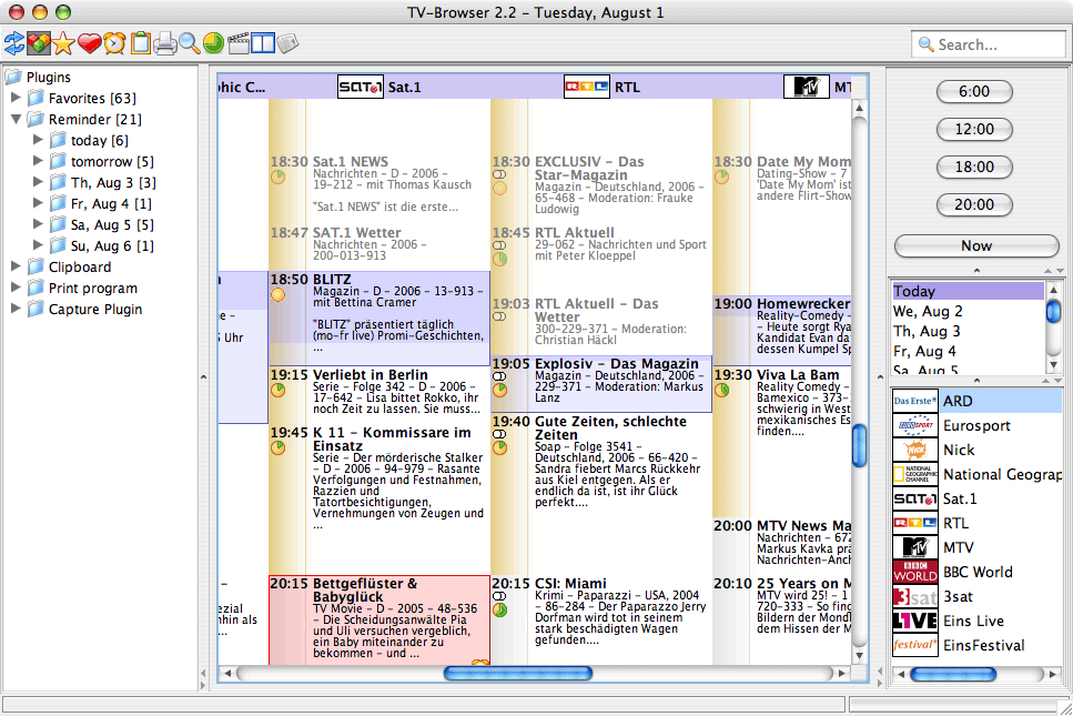 Appearance TVBrowser Wiki