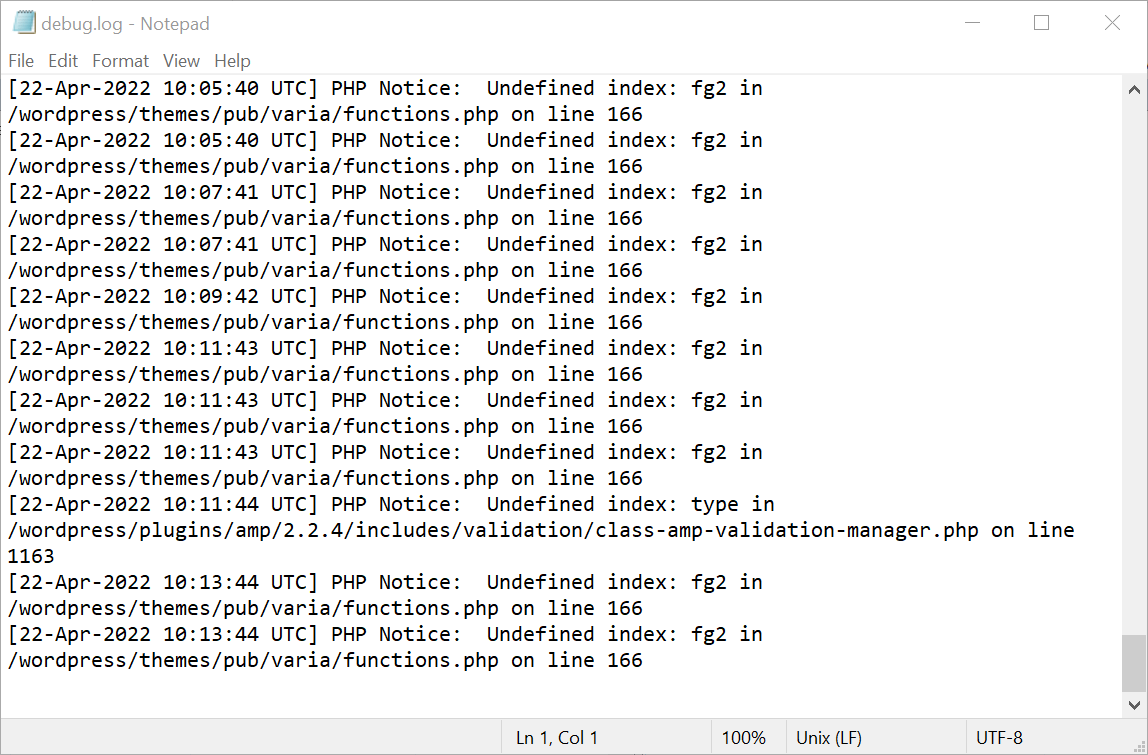 Error logging in wordpress • Smartadm.ru