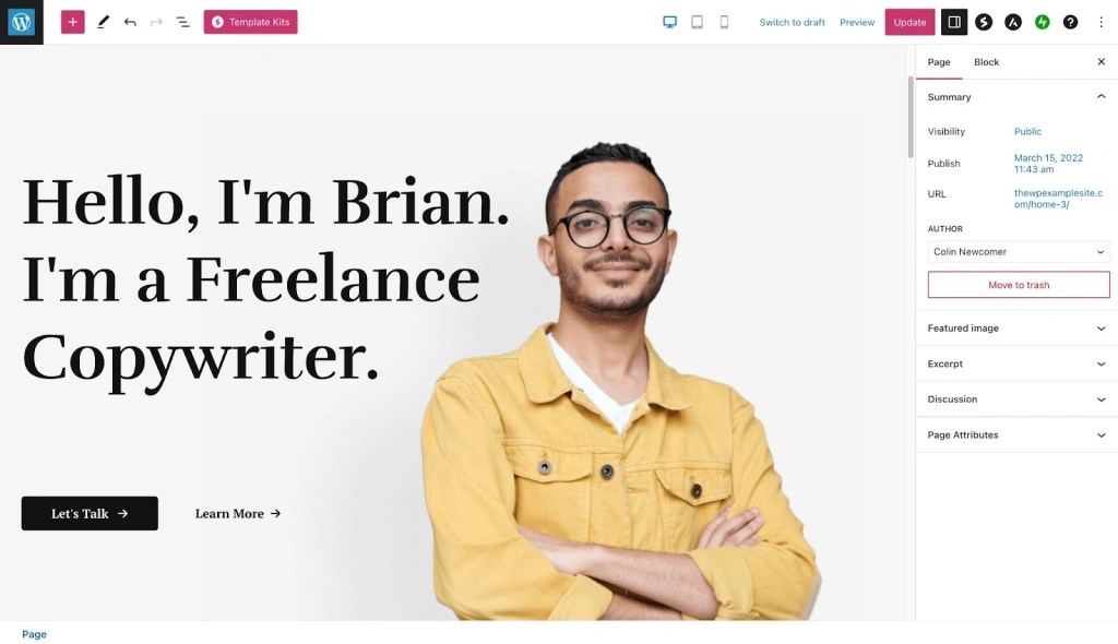 Make a Copywriting Portfolio site 15 Examples + Process