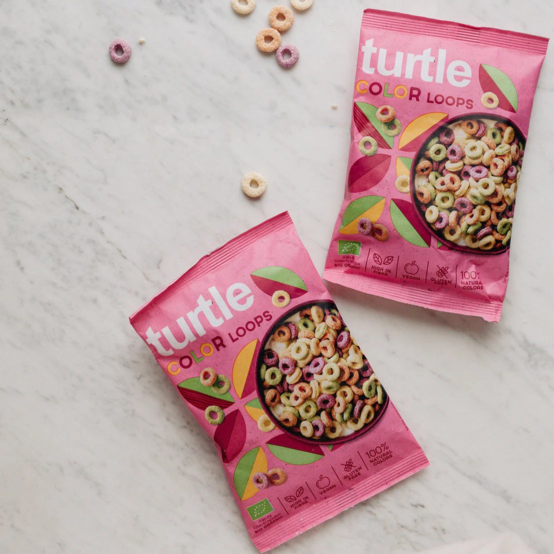 Turtle Color Loops värvilised hommikusöögikrõbinad minipakk (40 g