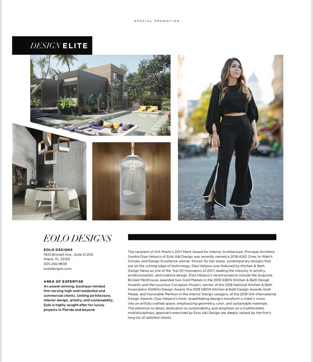 Modern Luxury Interiors Magazine Design Elite Eolo Designs