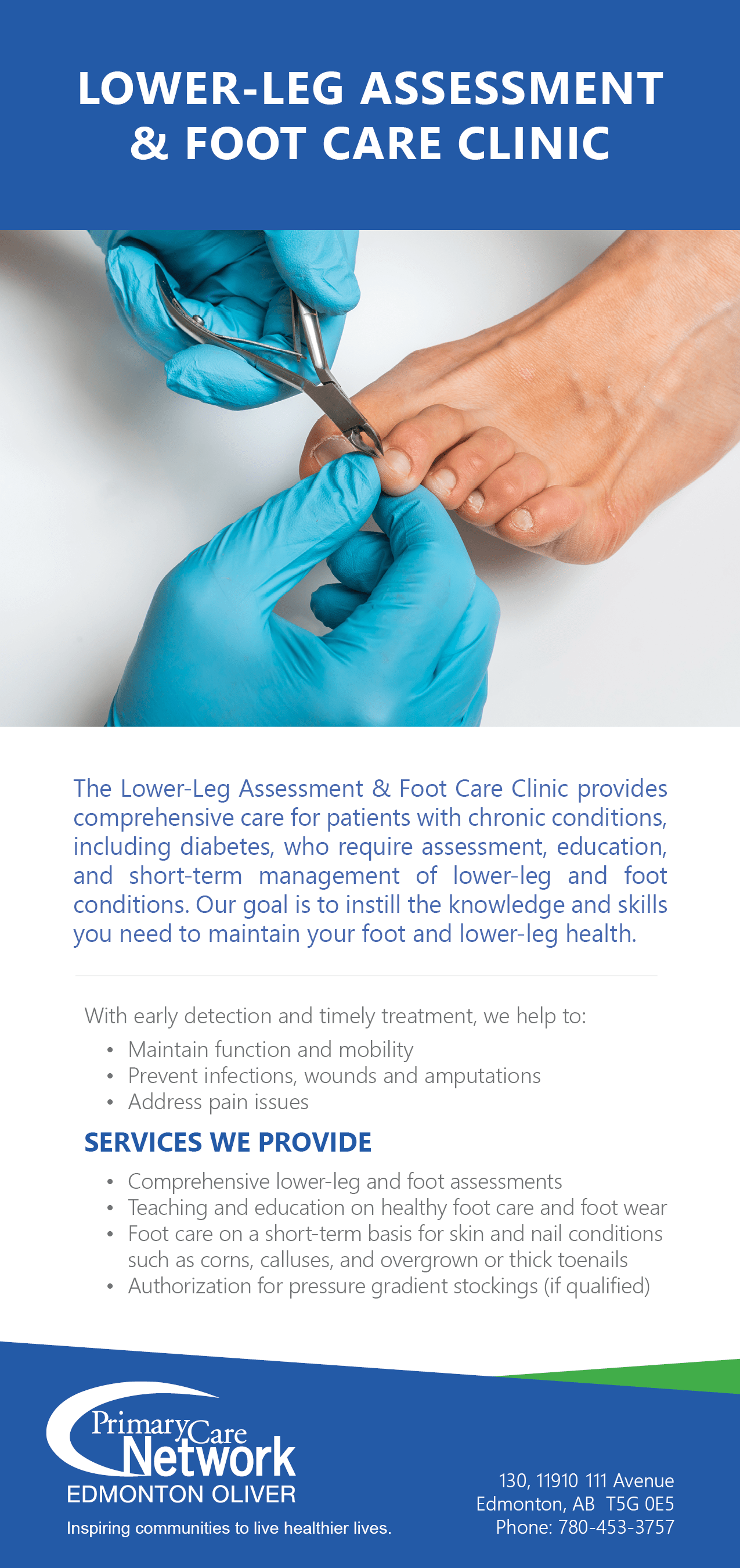 Foot & Lower Leg Clinic Edmonton Oday’min PCN