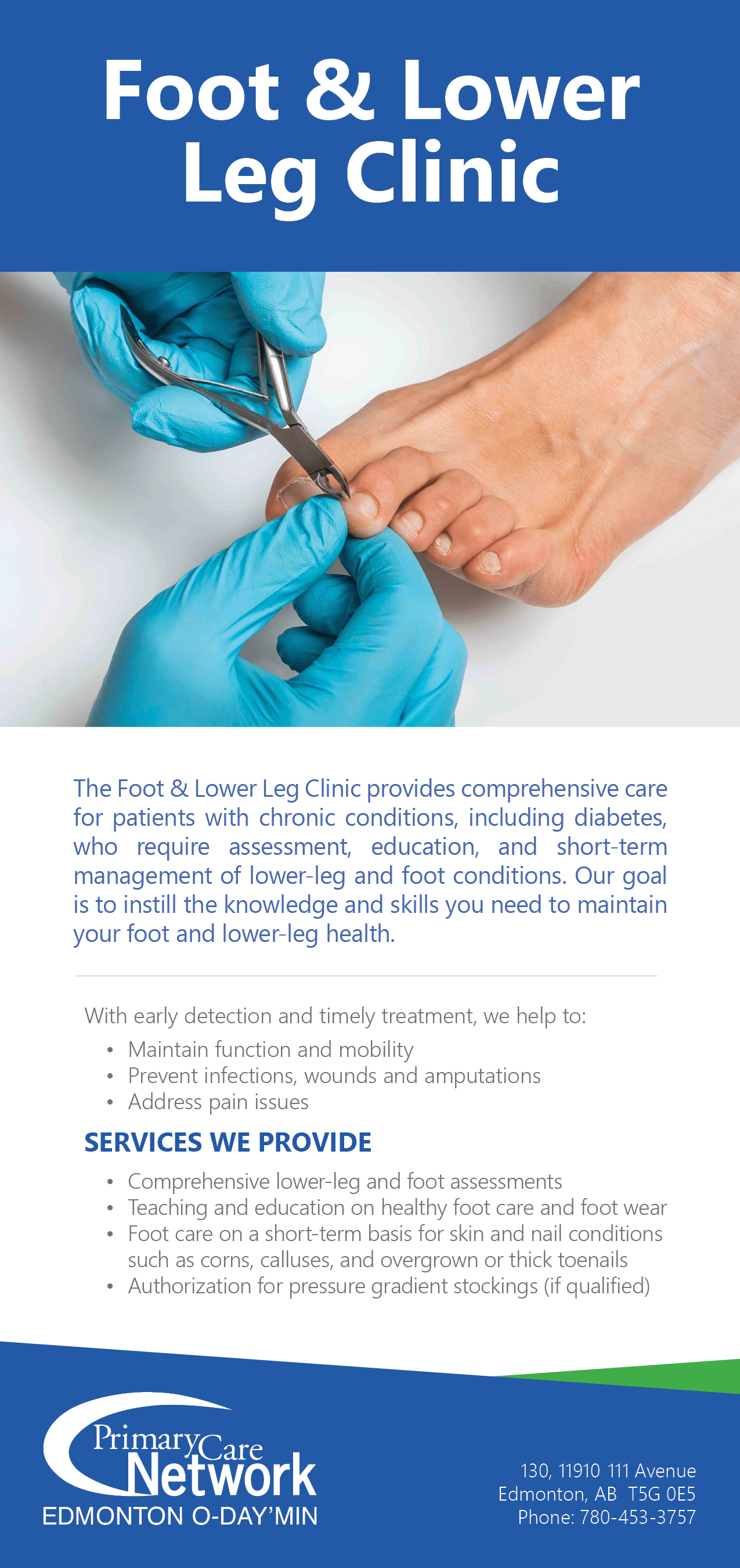 Foot & Lower Leg Clinic Edmonton Oday’min PCN