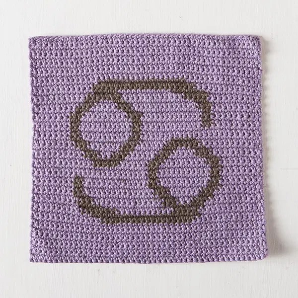 Free Cancer Crochet Pattern Zodiac Dishcloth from Knit Picks