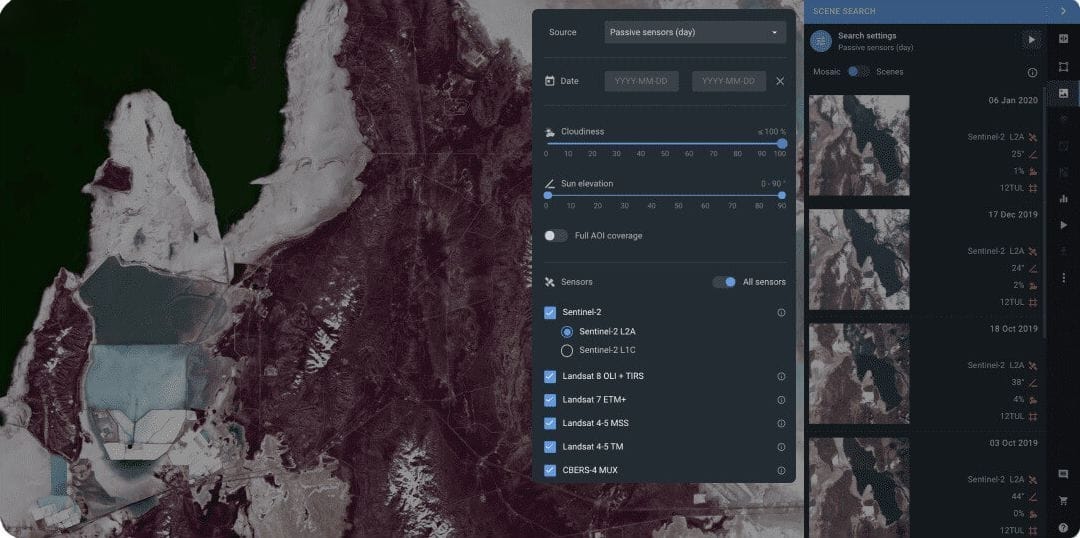 LandViewer Visualización Satelital De La Tierra En Directo