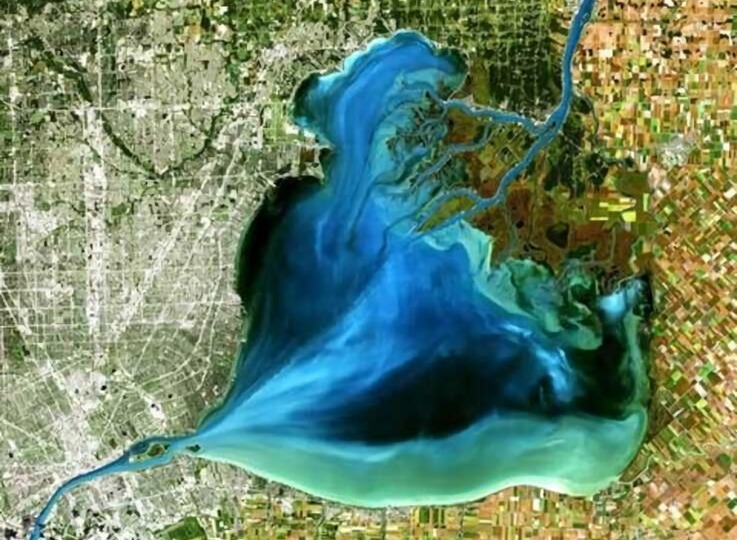 Satellite Image Of Lake St. Clair EOSDA Gallery
