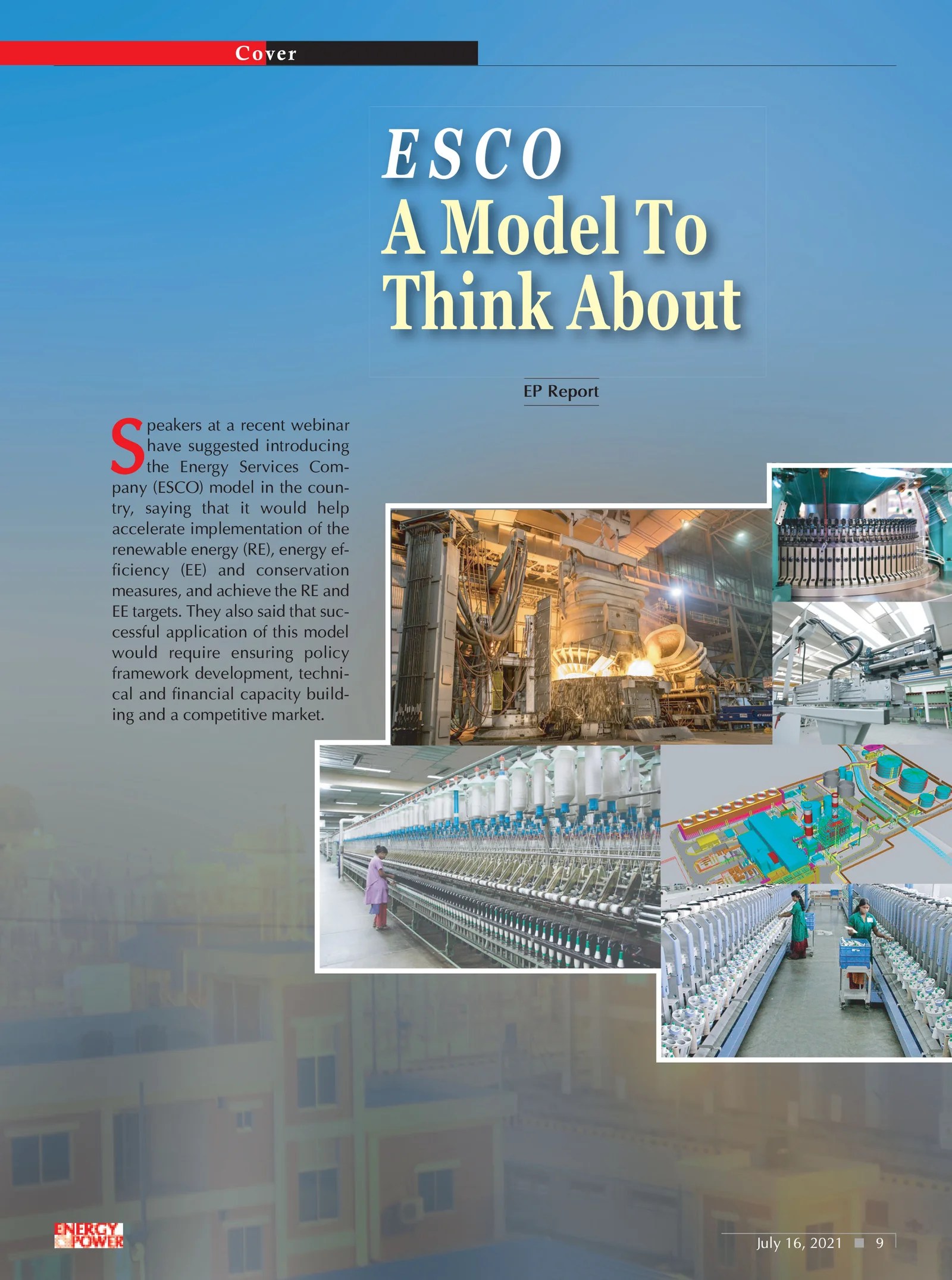 Energy & Power Magazine ESCO A Model To Think About
