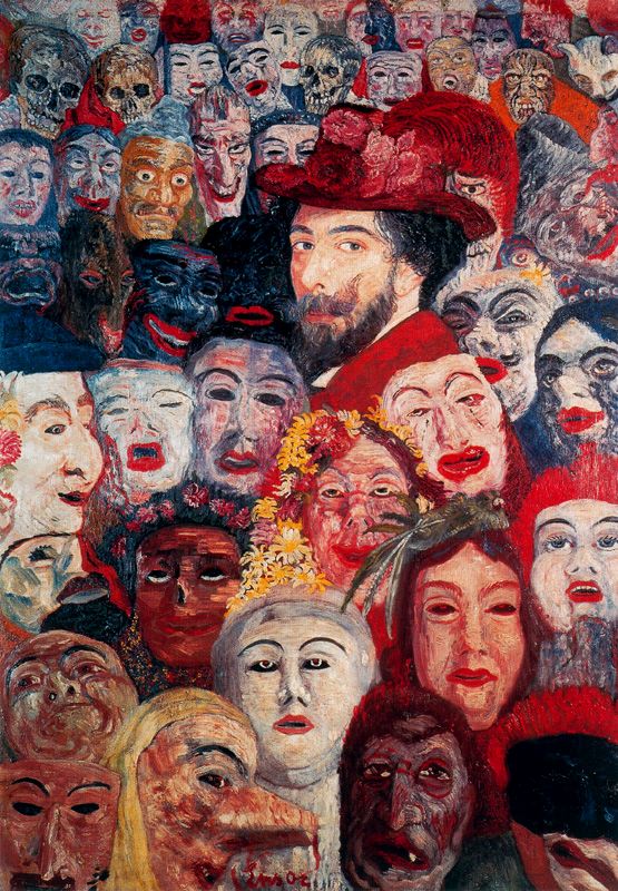 Autorretrato con máscaras (1889) James Ensor