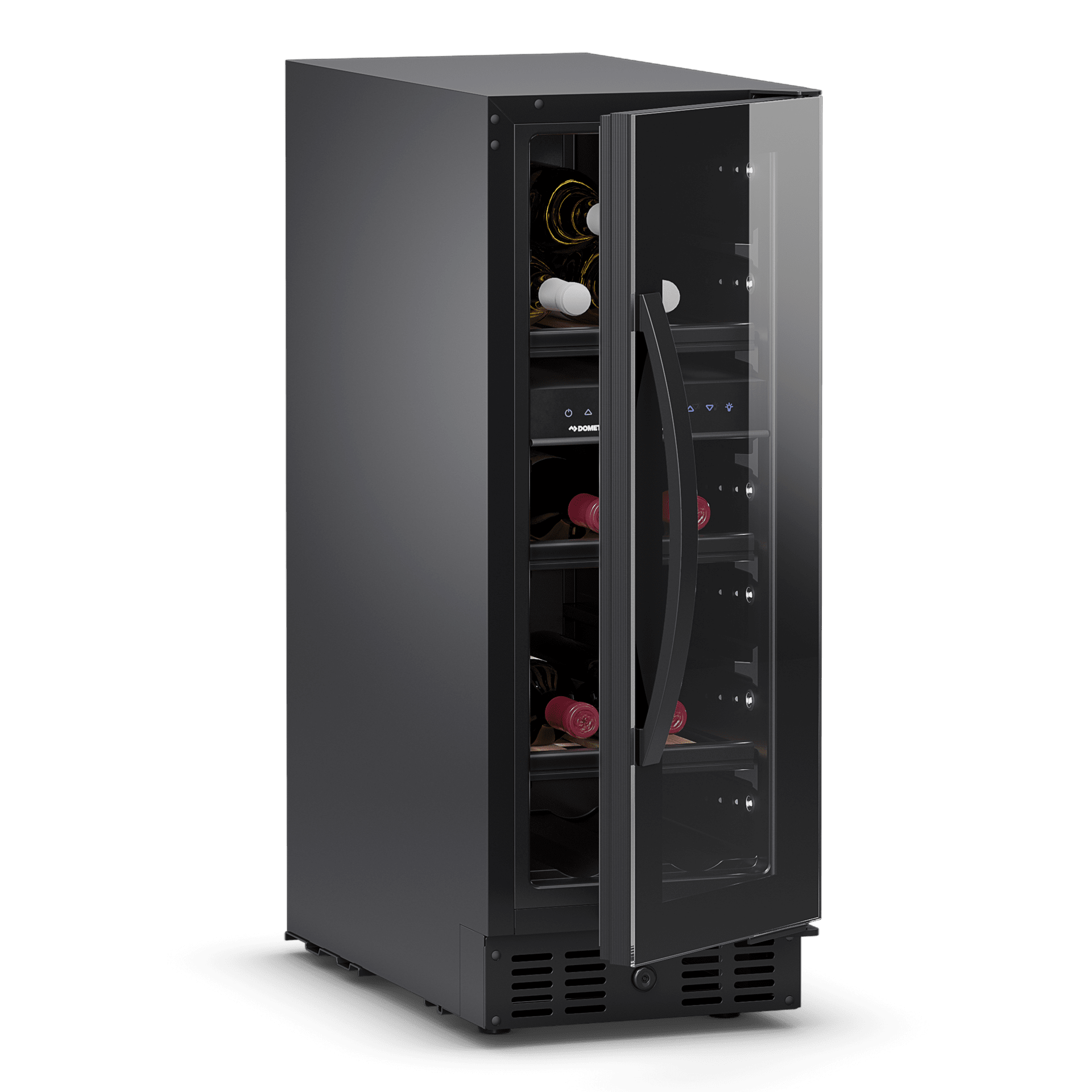 Dometic E16FG Dualzone wine cooler with frameless glass door, 16