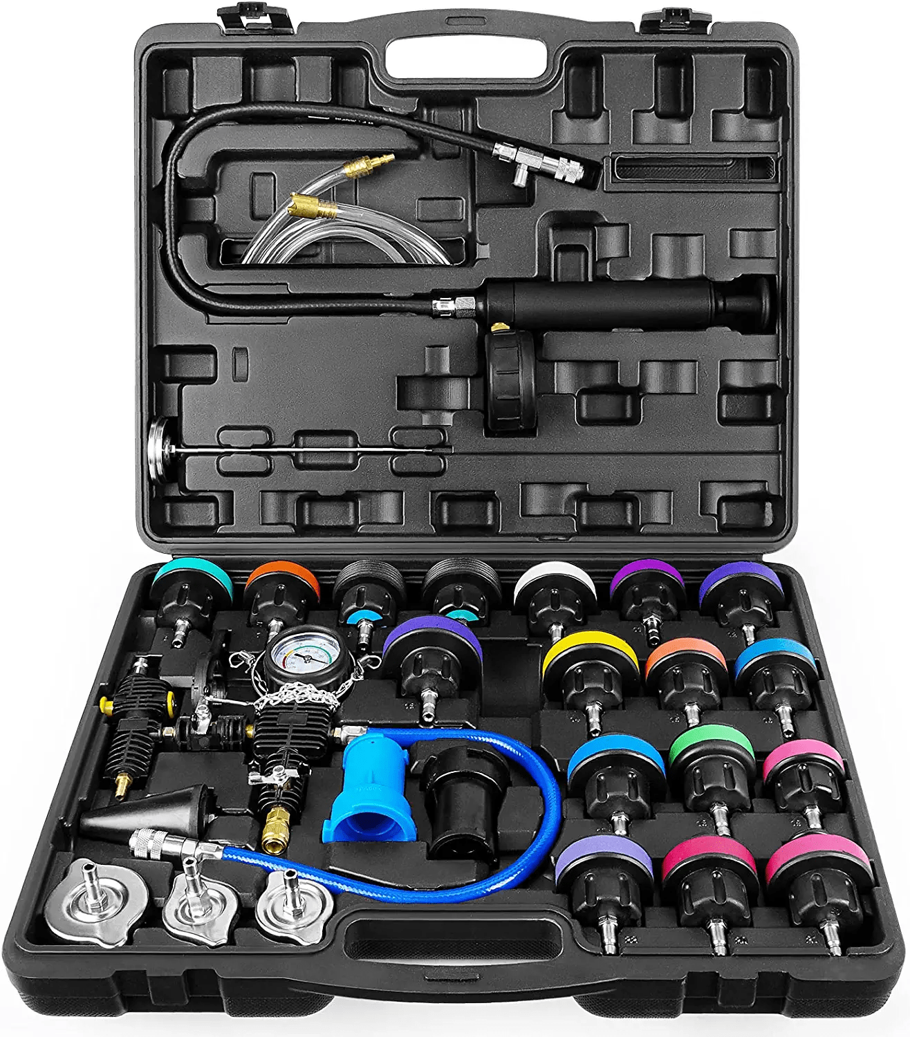 28pcs Car Radiator Leak Pressure Detector Tester Set VacuumType