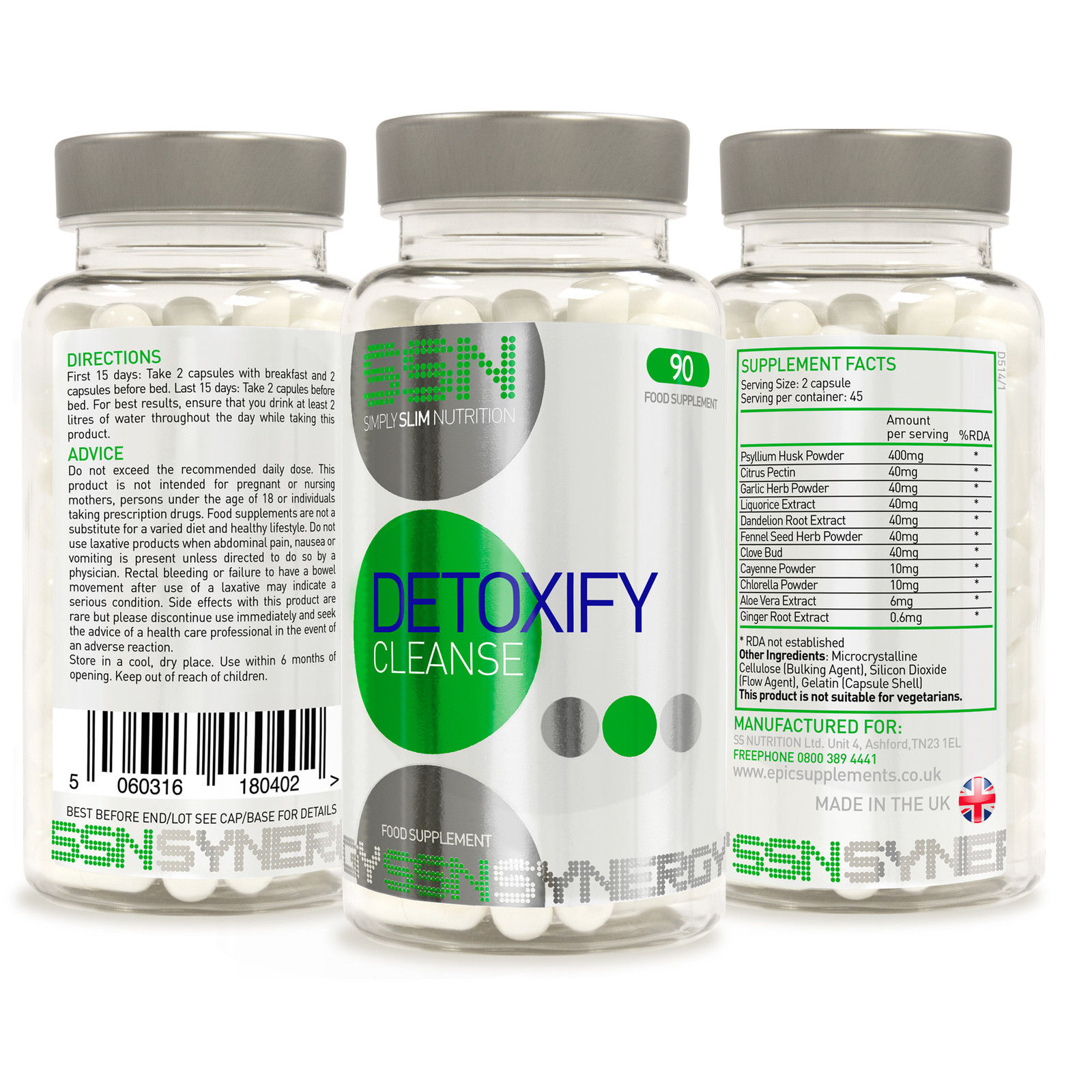 SSN Detoxify Gentle Natural Detox Weight Loss Cleanse Diet Slimming