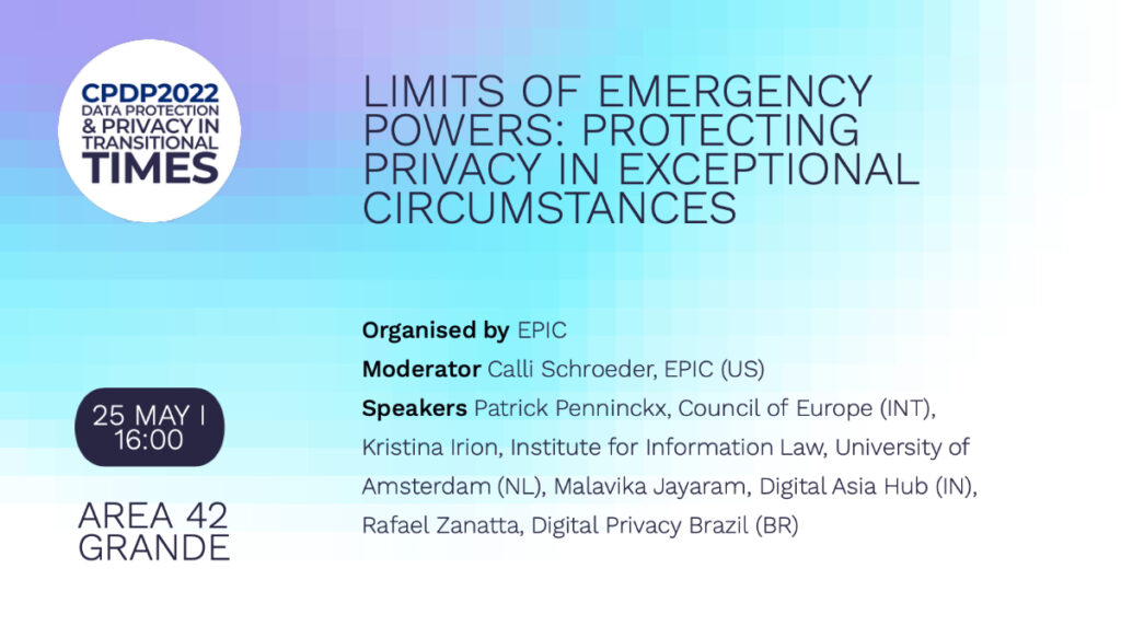 CPDP 2022 Limits of Emergency Powers Protecting Privacy in