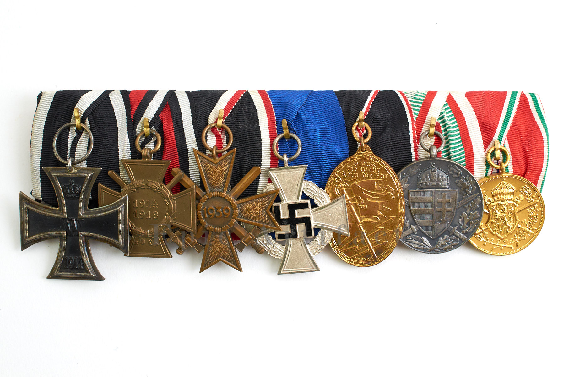 Original WWII German Seven Place Medal Bar Epic Artifacts
