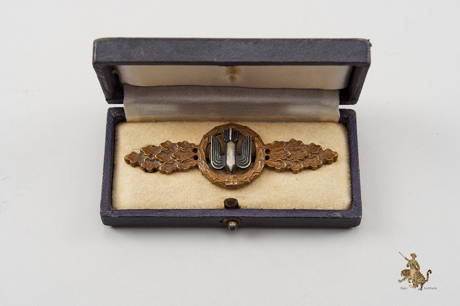 Early Cased Bronze Bomber Clasp by Juncker Epic Artifacts