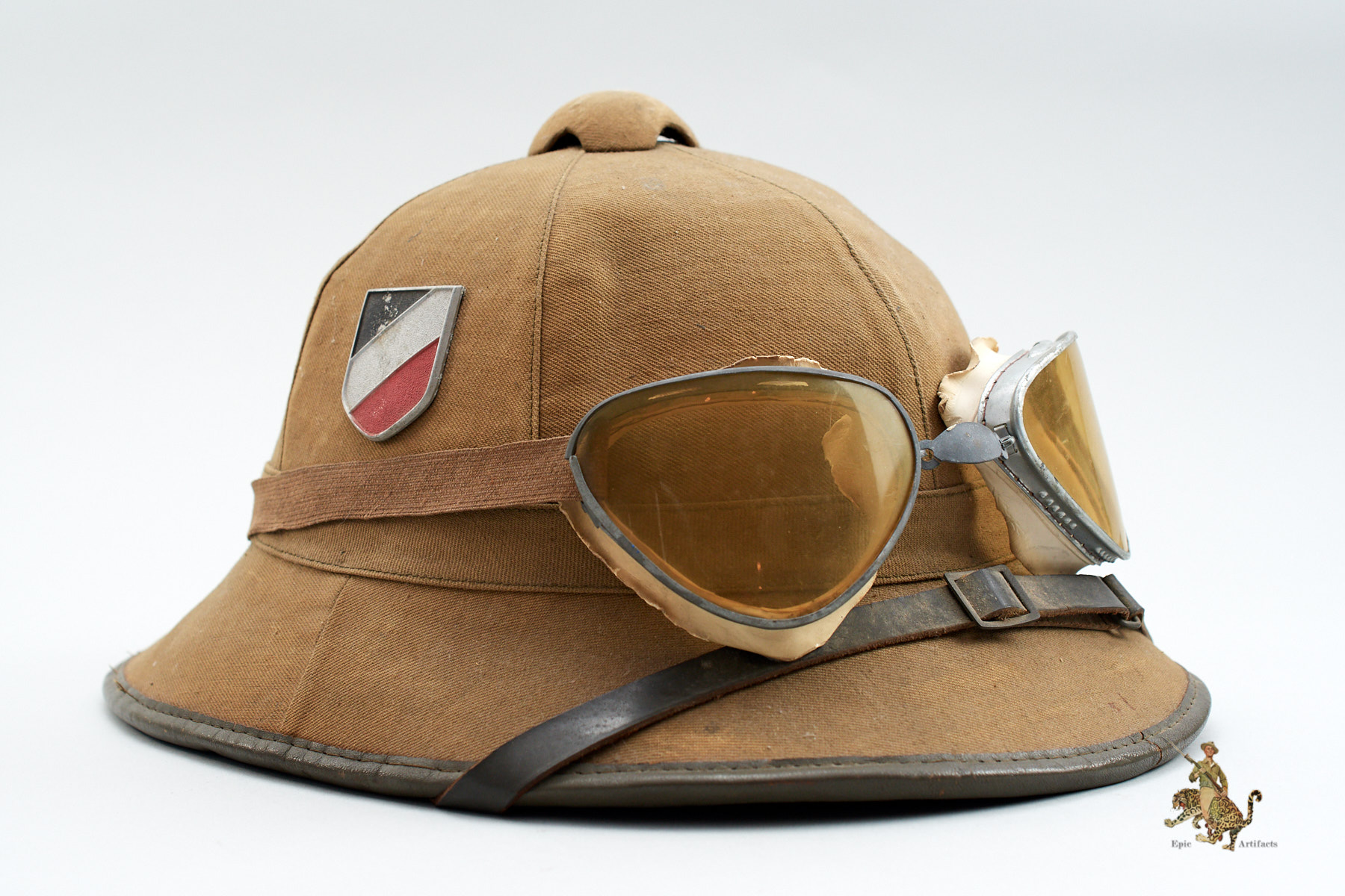 First Pattern Heer Pith Helmet Original WWII German Epic Artifacts