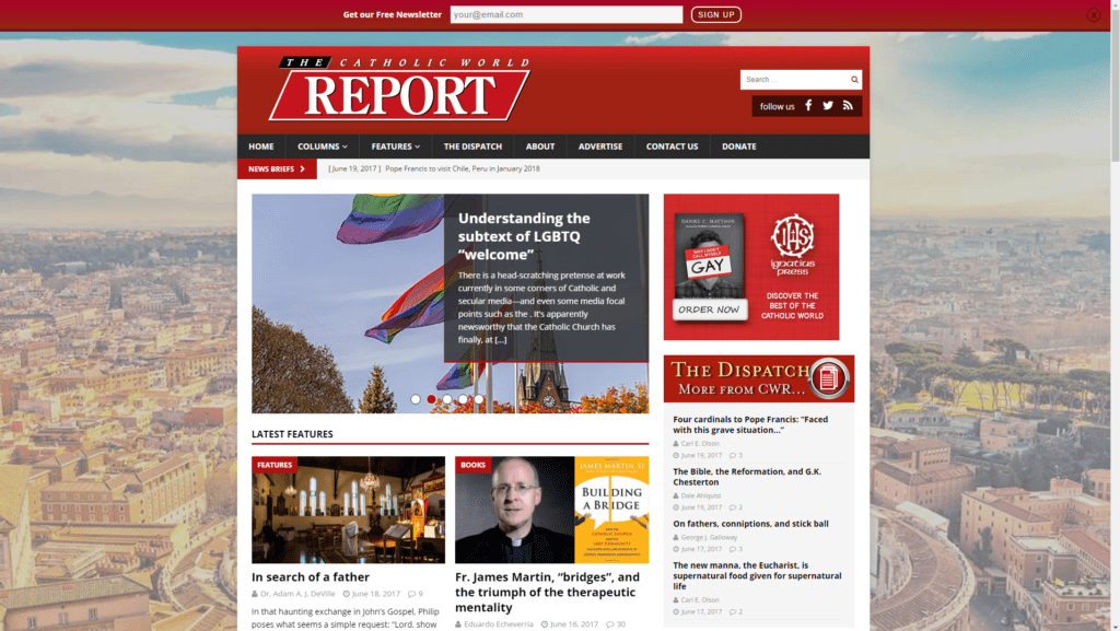 Catholic World Report Releases Redesigned site EpicPew