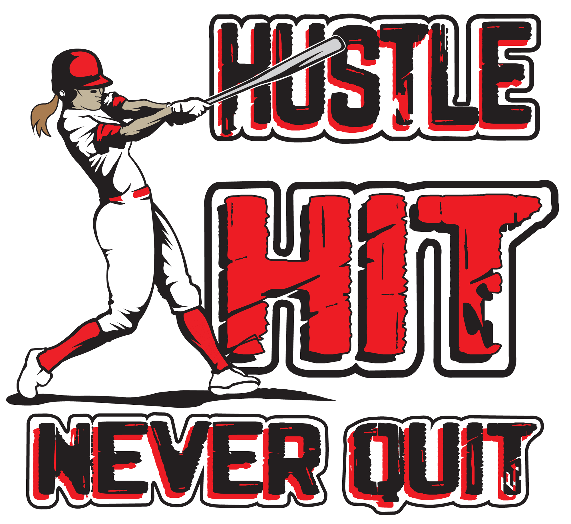 Epic Ladies Softball Hustle VNeck Graphic TShirts Soccer Equipment