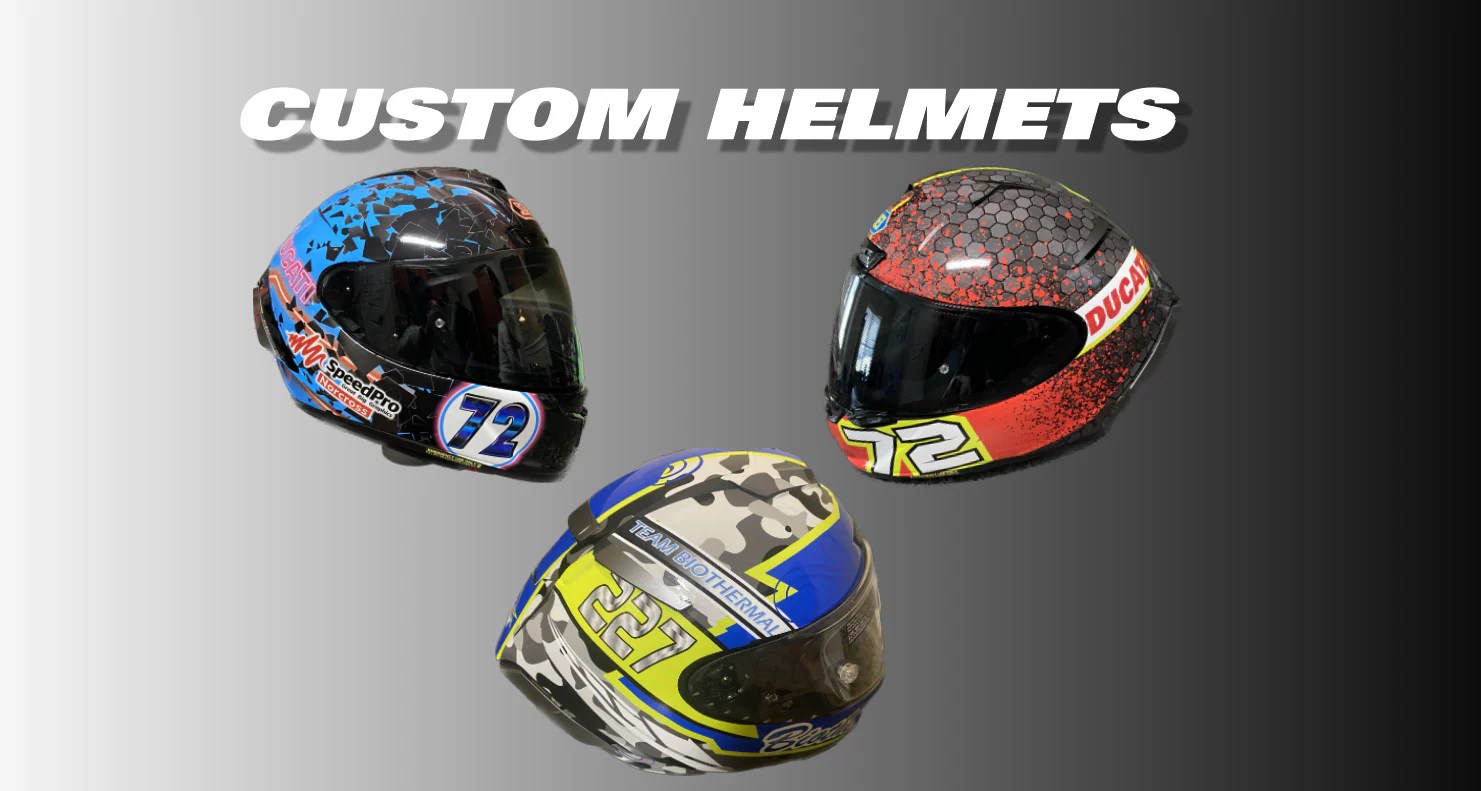 Custom Helmet Wraps EPIC Superbike Designs