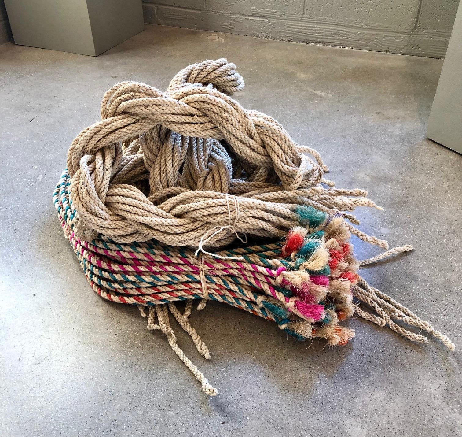 Agave! Striped agave rope QR Epiphany Center for the Arts