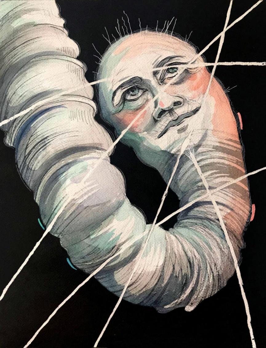 Nancy Lu Rosenheim Moon Worm (Silk) Epiphany Center for the Arts