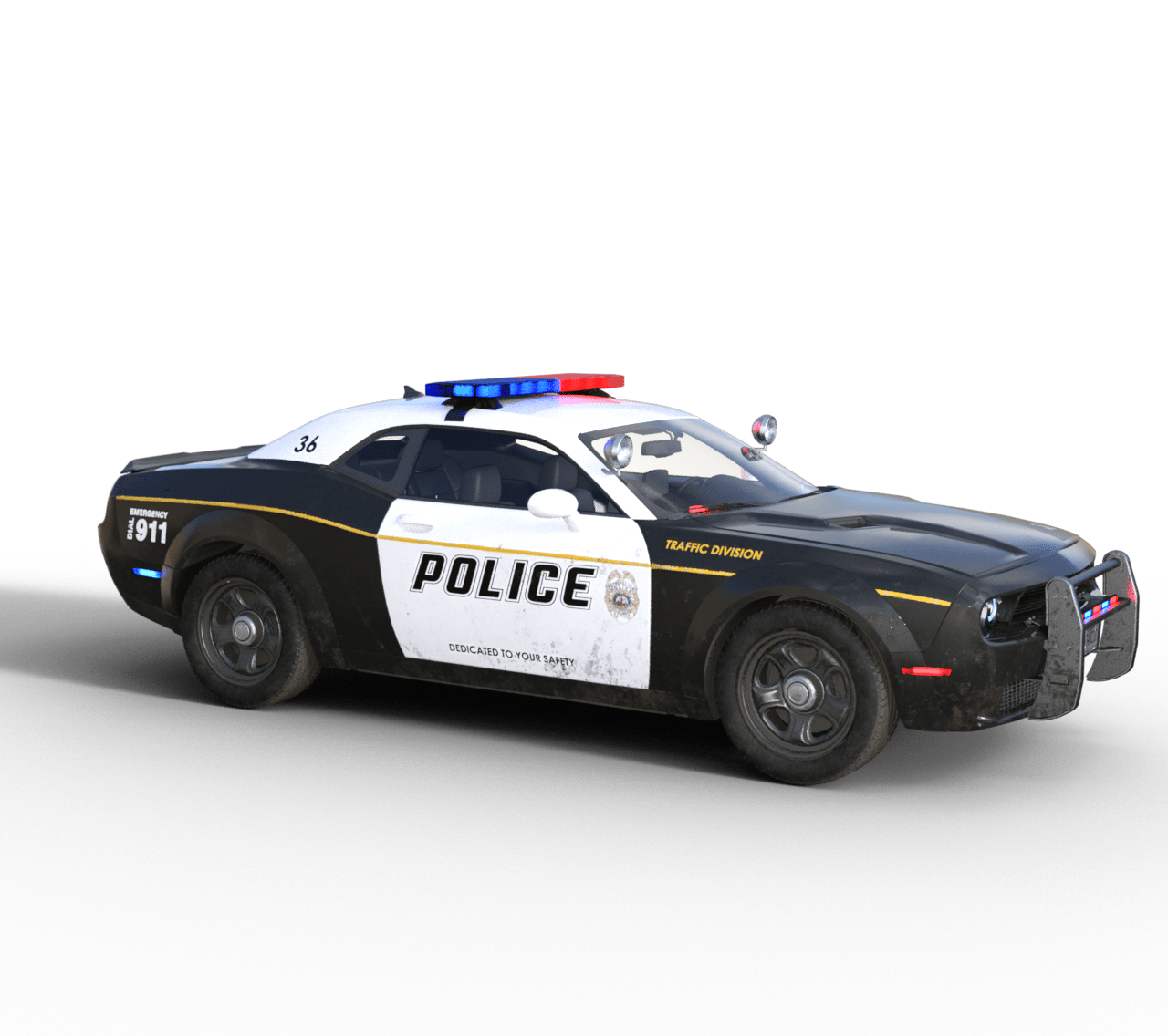 COP CAR ANGLED Episode Life