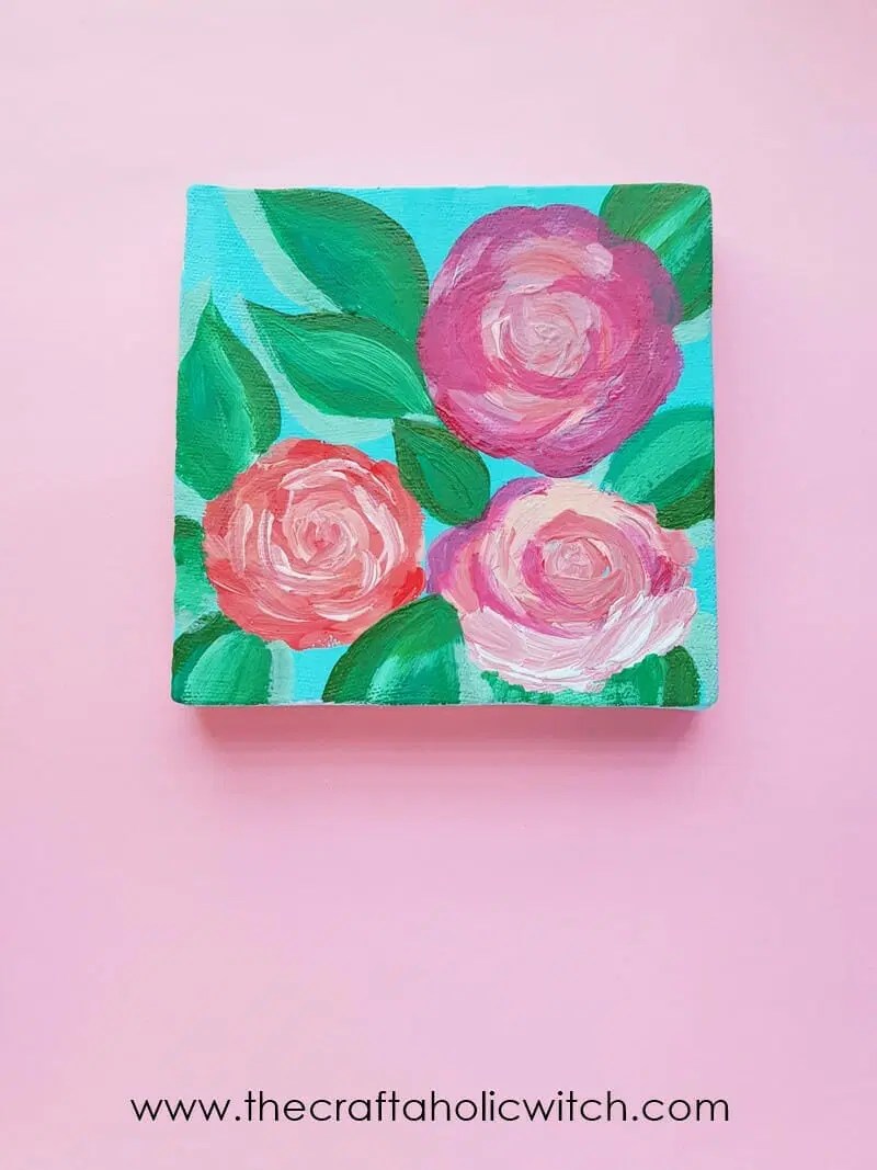 How to Paint Roses in Acrylic (Easy Tutorial for Beginners)