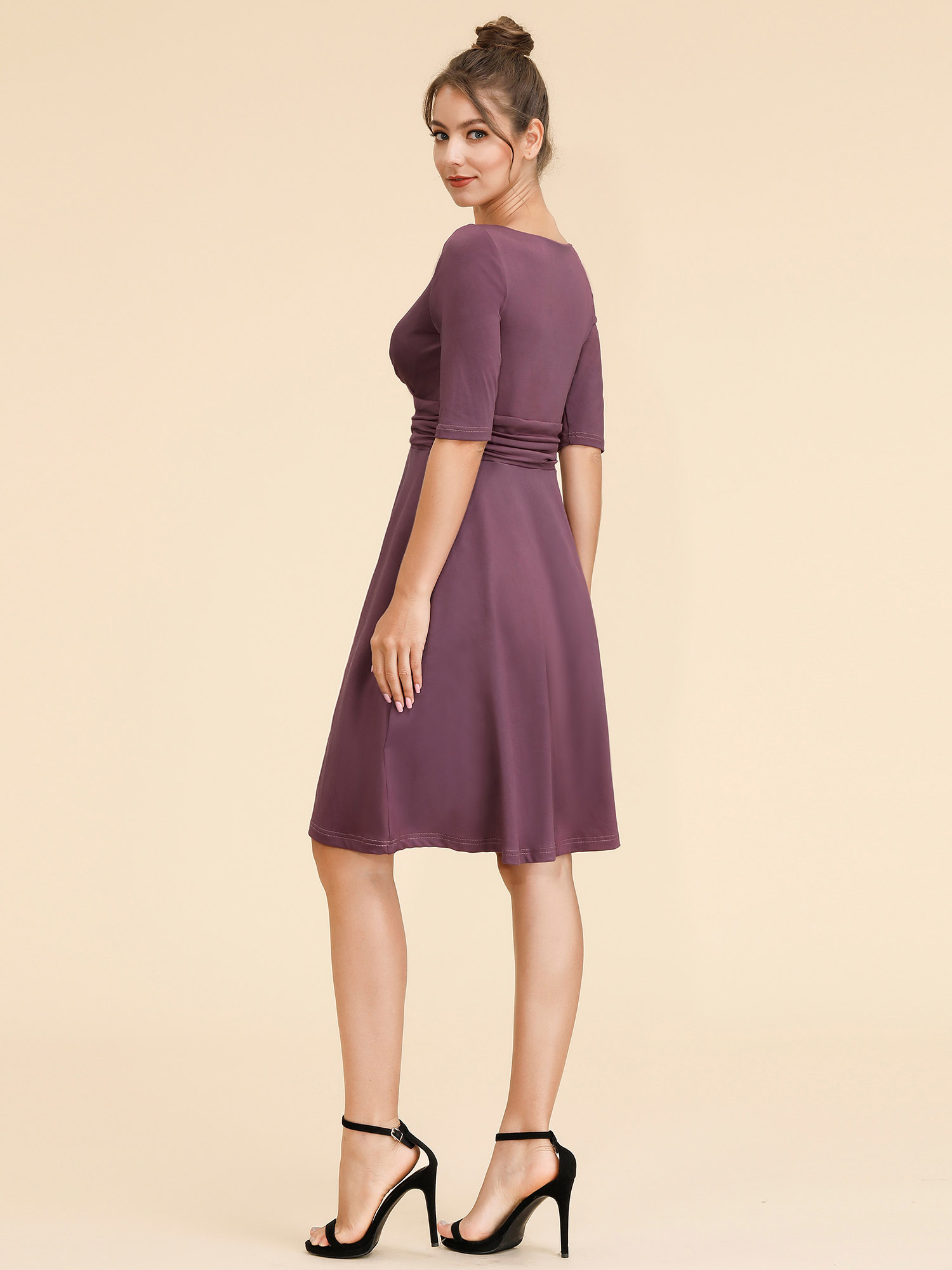 Women Short Sexy Sleeves Prom Party Casual Cocktail Club Ball Gown