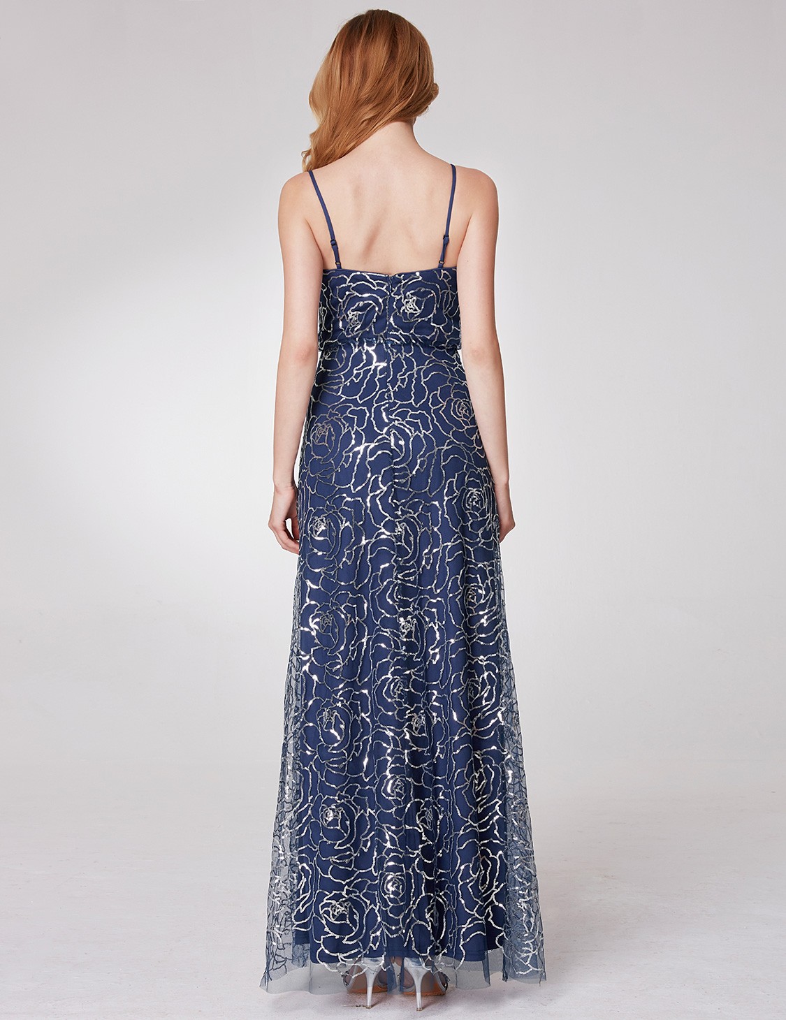 Ever Pretty Long Sequins Cocktail Bridesmaid Gown Strappy Evening
