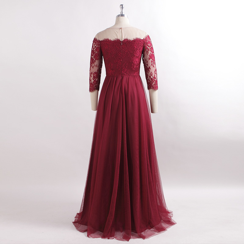 EverPretty ALine Burgundy Bridesmaid Dresses Evening Gown Off