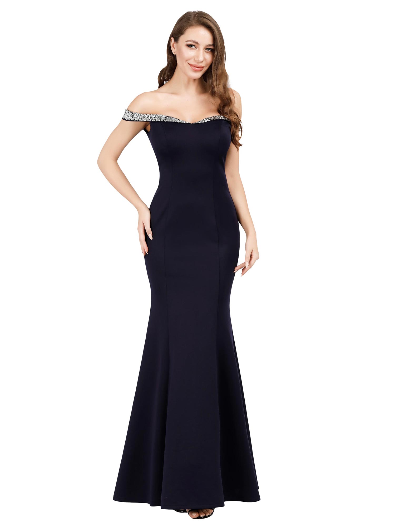 Dresses Everpretty US Beaded Offshoulder Evening Gowns Bodycon Formal
