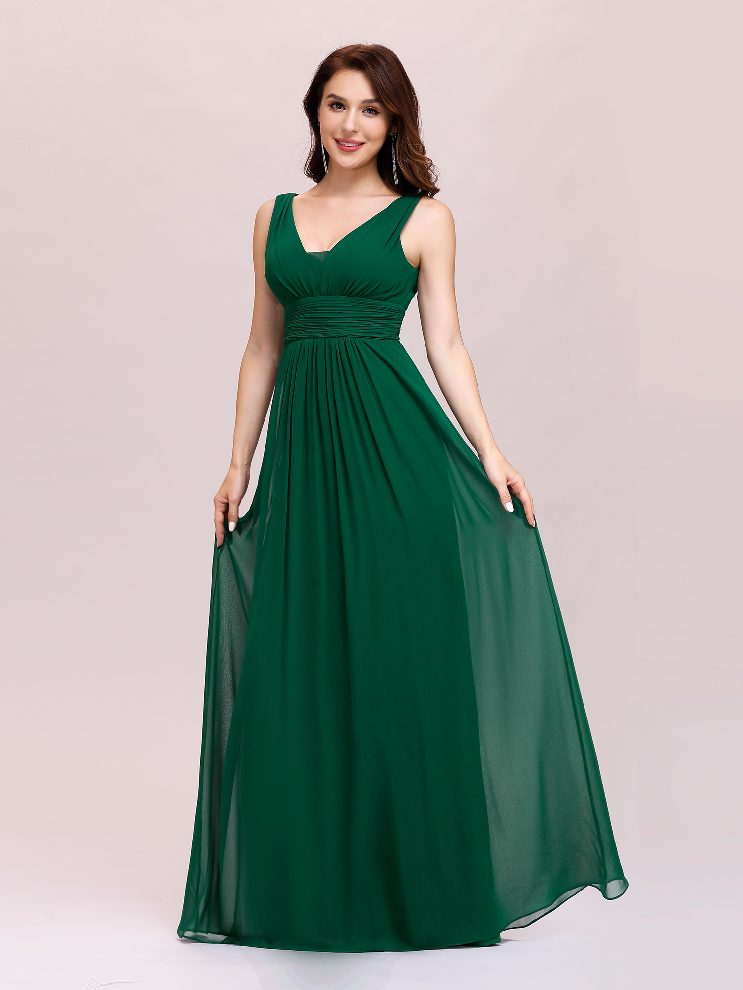 Everpretty UK Long Bridesmaid Dresses Vneck Sleeveless Evening Prom