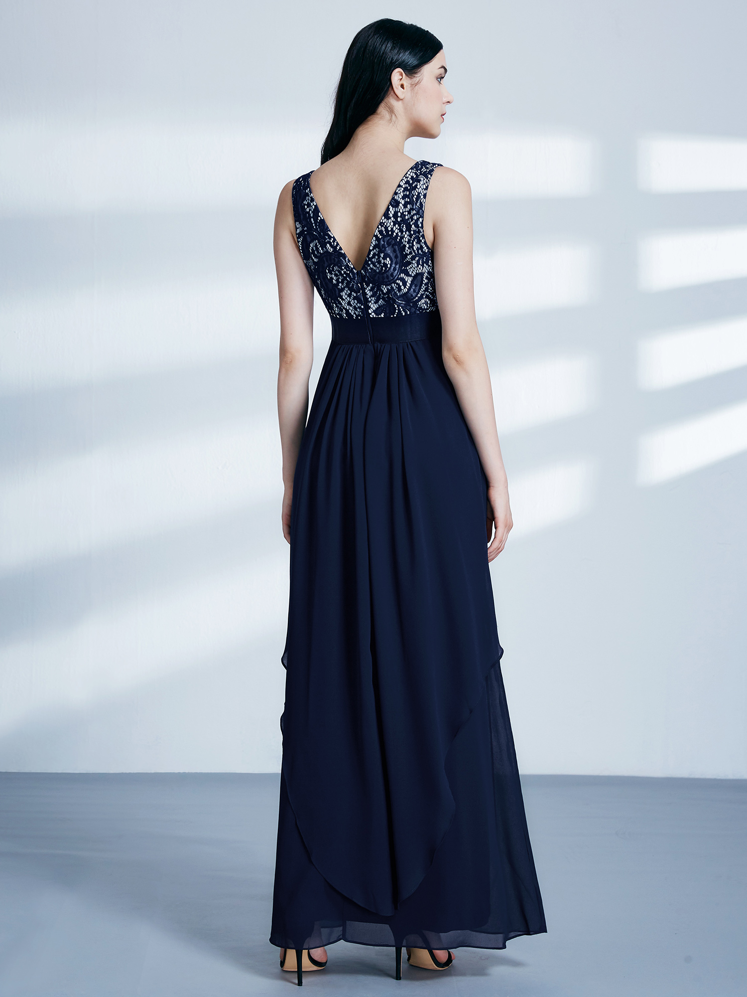 Ever Pretty Sexy Round Neck Chiffon Women Long Formal Evening Party