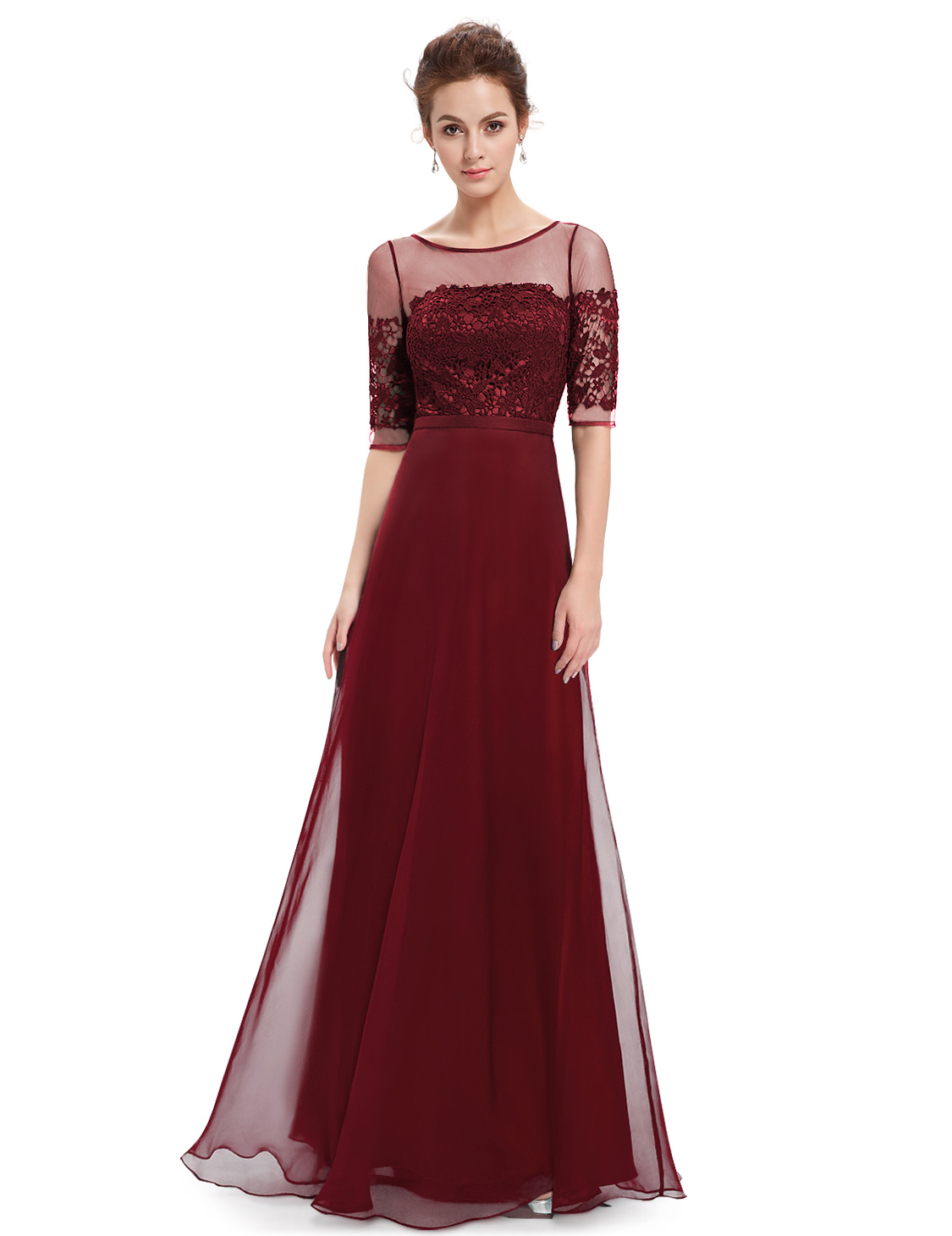 EverPretty Women Evening Dress Bridesmaid Maxi Half Sleeve Formal