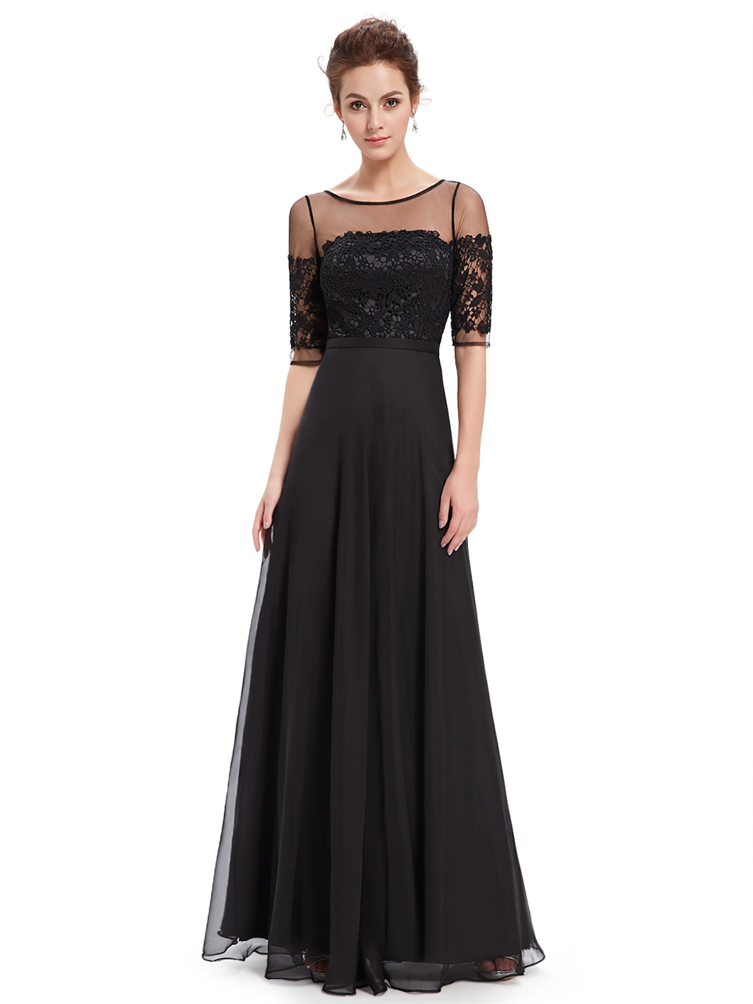 EverPretty Lace Long Chiffon Bridesmaid Dress Formal Evening Party